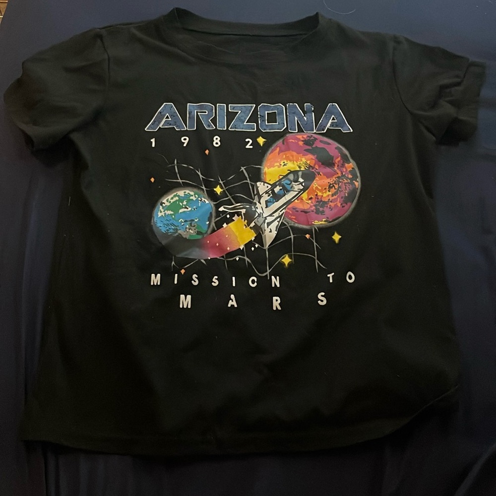 Black, Arizona space T-shirt